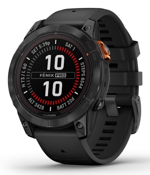 Garmin Zegarek Garmin Fenix 7 Pro Solar, 47mm czarny