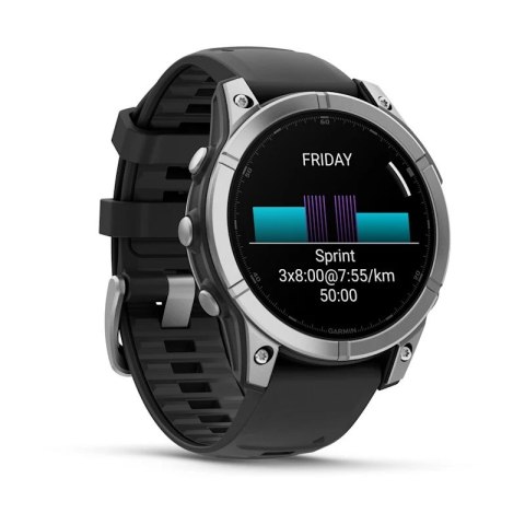 Garmin Zegarek Garmin Fenix E, 47mm AMOLED stainless steel