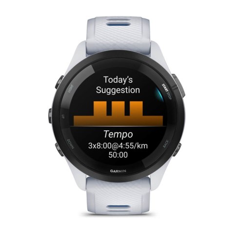 Garmin Zegarek Garmin Forerunner 265, 46mm AMOLED mleczny kwarc