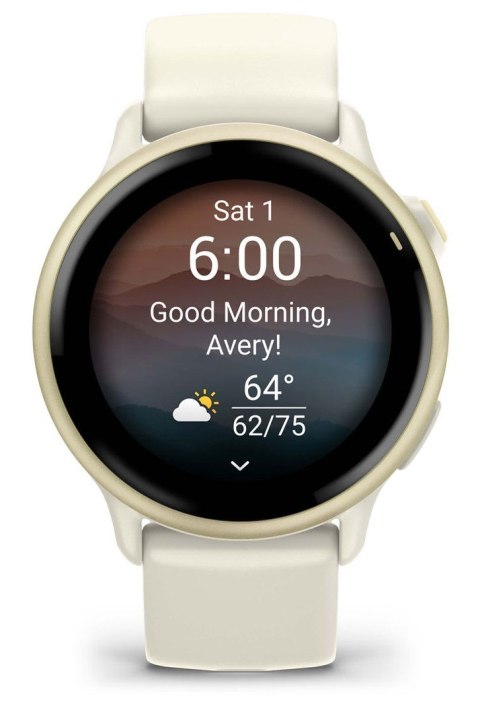 Garmin Zegarek Garmin Vivoactive 6, 42mm AMOLED bone/lunar gold