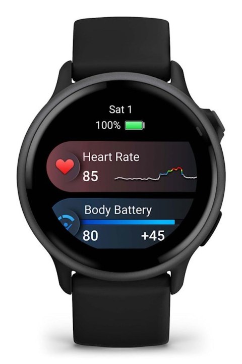 Garmin Zegarek sportowy Garmin Vivoactive 6 AMOLED 42mm Black Slate\Czarny