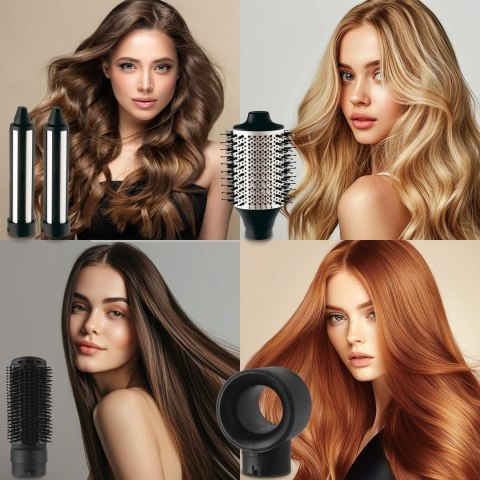 Profesjonalny stylizator do włosów 5 w 1 FashionTV FTV- 0143 Matte Cream Gold