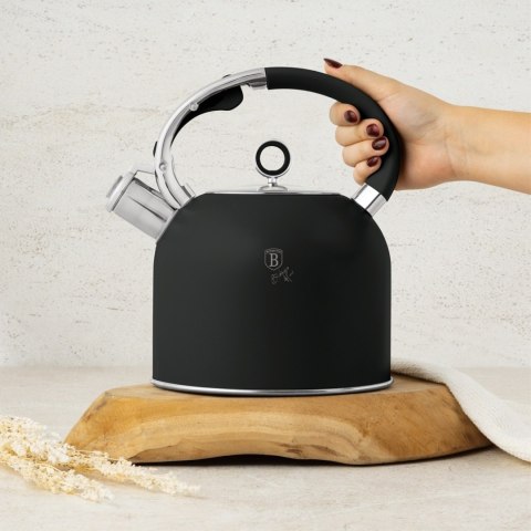 Czajnik tradycyjny z gwizdkiem indukcja gaz 3L BerlingerHaus BH-8916 Matte Black