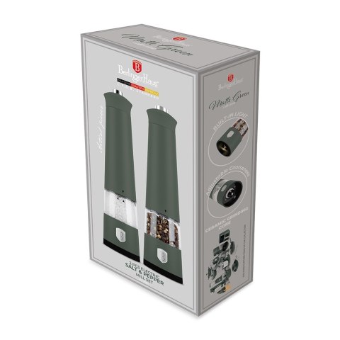 Elektryczne młynki 2 sztuki BerlingerHaus Matte Green BH-9885