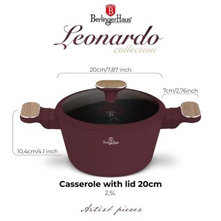 Garnek z pokrywką 20cm BerlingerHaus Leonardo Nordic BH-8300