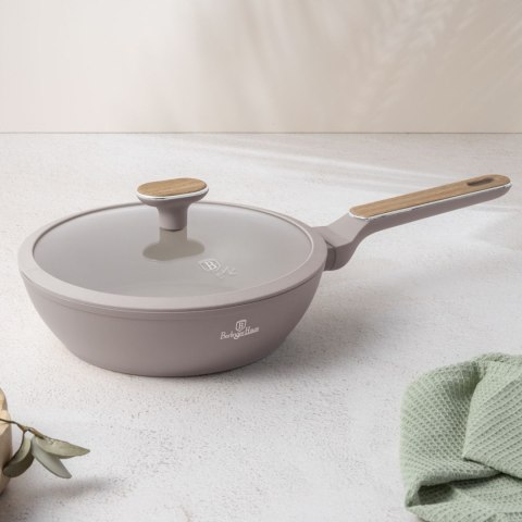Głęboka patelnia z pokrywką 24cm BerlingerHaus BH-8333 Taupe Nordic