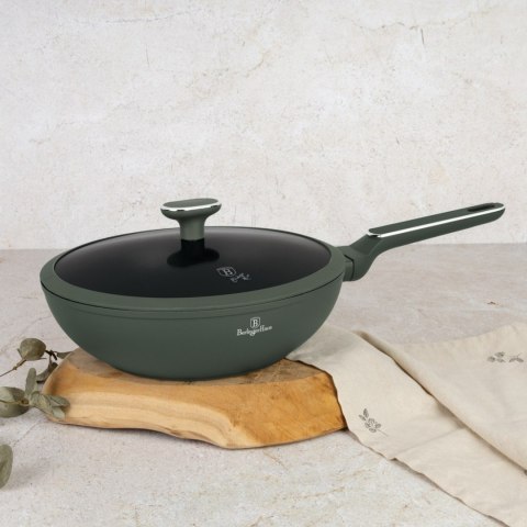 Patelnia Wok z pokrywką 28 cm BerlingerHaus BH-8159 Matte Green