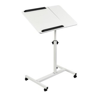 MACLEAN MOBILNE BIURKO/STAND NA LAPTOP, BIAŁE, REGULACJA WYSOKOŚĆ 59-89CM, MAX. 30KG MC-121 W