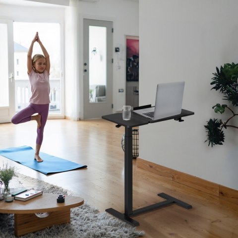 MACLEAN MOBILNE BIURKO/STAND NA LAPTOP, CZARNE, REGULACJA WYSOKOŚCI 76-109CM, MAX. 30KG MC-120 B