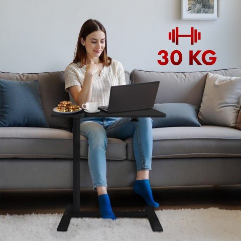 MACLEAN MOBILNE BIURKO/STAND NA LAPTOP, CZARNE, REGULACJA WYSOKOŚCI 76-109CM, MAX. 30KG MC-120 B