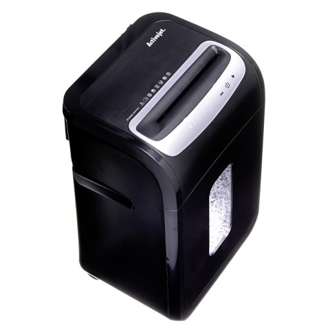 Activejet Niszczarka Activejet ASH-2502C, P-4, 28 l, ścinki 4x40 mm, 25 kartek, czarna