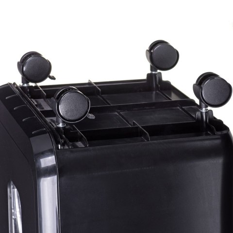 Activejet Niszczarka Activejet ASH-2502C, P-4, 28 l, ścinki 4x40 mm, 25 kartek, czarna