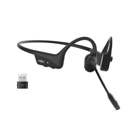 SHOKZ Słuchawki bezprzewodowe kostne Shokz OpenComm2 + adapter USB-A czarne