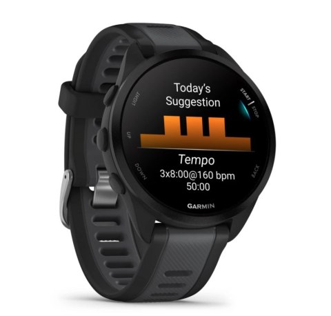 Smartwatch Zegarek Garmin Forerunner 165, 43mm AMOLED Black
