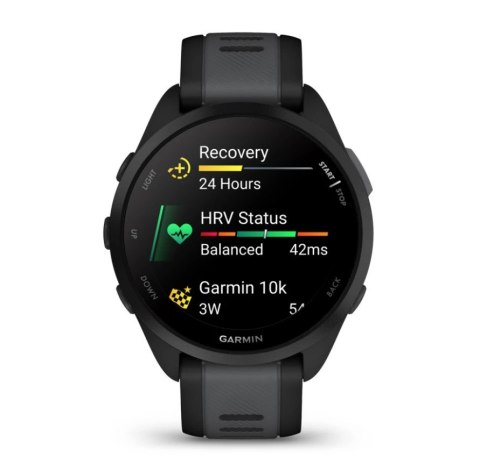 Smartwatch Zegarek Garmin Forerunner 165, 43mm AMOLED Black