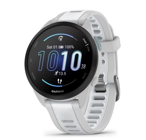 Smartwatch Zegarek Garmin Forerunner 165, 43mm AMOLED Whitestone