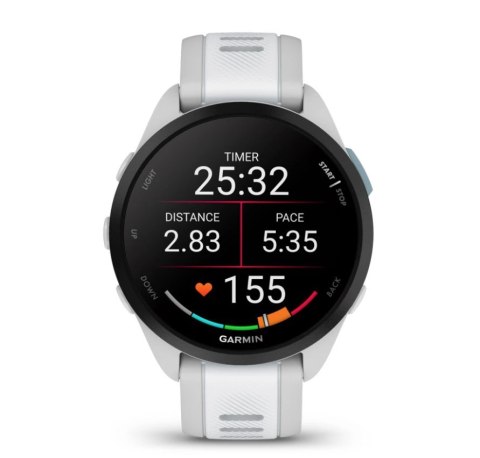 Smartwatch Zegarek Garmin Forerunner 165, 43mm AMOLED Whitestone