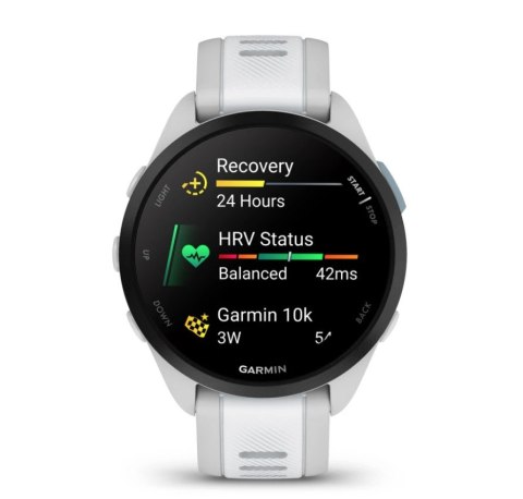 Smartwatch Zegarek Garmin Forerunner 165, 43mm AMOLED Whitestone