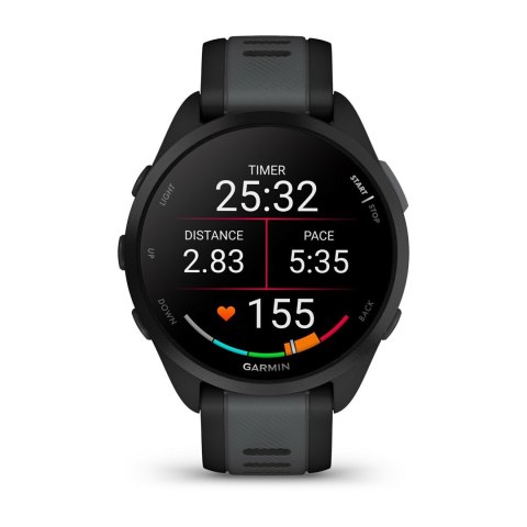 Smartwatch Zegarek sportowy Garmin Forerunner 165 Music AMOLED 43mm Black/­Slate Grey