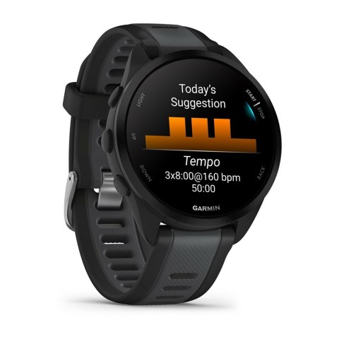 Smartwatch Zegarek sportowy Garmin Forerunner 165 Music AMOLED 43mm Black/­Slate Grey