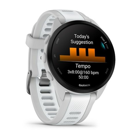 Smartwatch Zegarek sportowy Garmin Forerunner 165 Music AMOLED 43mm Mist Grey Whitestone