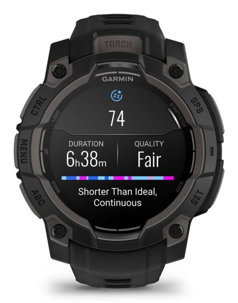 Smartwatch Zegarek sportowy Garmin Instinct 3 AMOLED 45mm Czarny