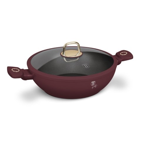 Patelnia Wok z pokrywką 30cm 4,8L BerlingerHaus Leonardo Collection BH-8035
