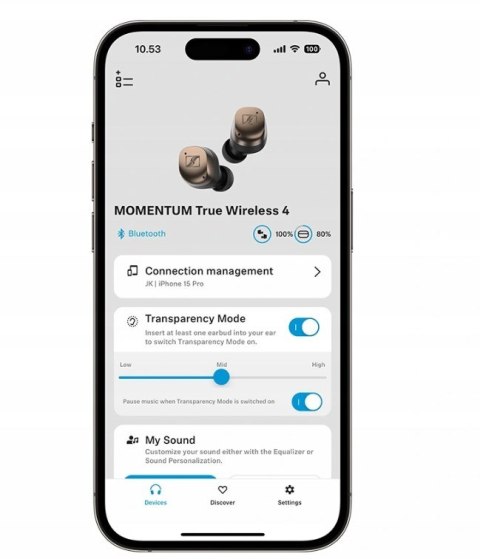 Sennheiser Słuchawki SENNHEISER MOMENTUM TRUE WIRELESS 4 - BLACK COPPER