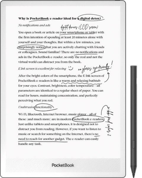 Czytnik Ebook PocketBook InkPad One 1030 10,3" E-ink Mobius 32GB Wi-Fi Matte Black