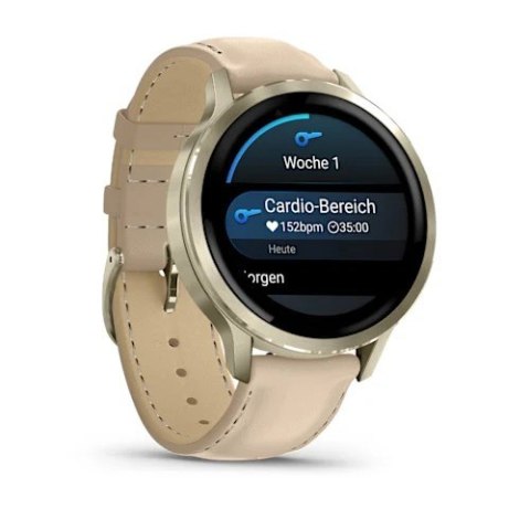 Smartwatch Garmin Venu 4 41 mm - lunar gold leather band