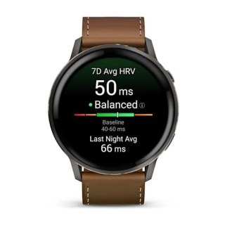 Smartwatch Garmin Venu 4 45 mm - slate leather band
