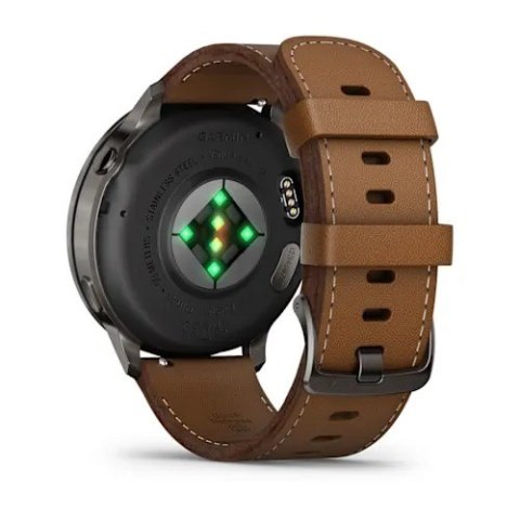Smartwatch Garmin Venu 4 45 mm - slate leather band