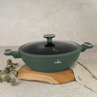Patelnia Wok z pokrywką 30cm 4,8L BerlingerHaus BH-8160 Matte Green