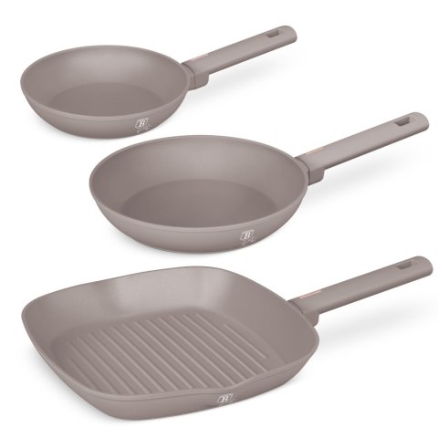 Zestaw 3 patelni BerlingerHaus Taupe BH-8109