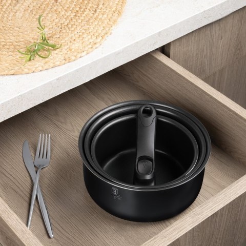 Zestaw garnków 12el. z odpinaną rączką BerlingerHaus Matte Black Collection BH-8248