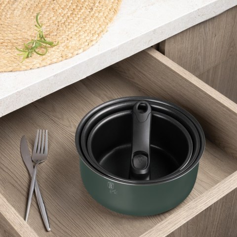 Zestaw garnków 12el. z odpinaną rączką BerlingerHaus Matte Green Collection BH-8423
