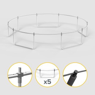 REBEL ACTIVE TRAMPOLINA PRO 15FT/457CM, SIATKA, DRABINKA RBA-8005
