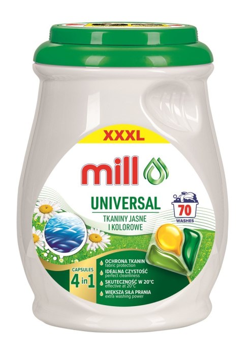 MILL PROFESSIONAL Kapsułki 3k. do prania uniwer. 70szt