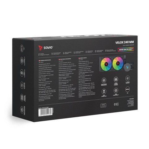 SAVIO CHŁODZENIE WODNE CPU ARGB 240 MM VELOX