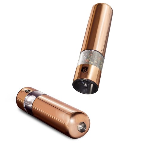 Młynki elektryczne do pieprzu i soli 2szt BerlingerHaus  BH-1905 Rose Gold Collection