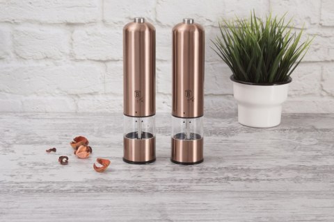 Młynki elektryczne do pieprzu i soli 2szt BerlingerHaus  BH-1905 Rose Gold Collection