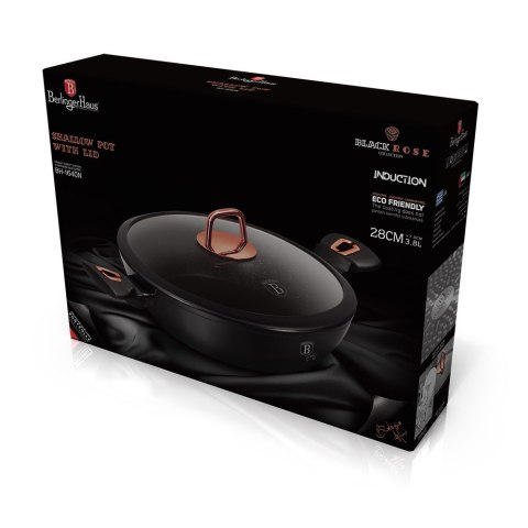 Garnek niski z pokrywką 28cm BerlingerHaus BH-1640 Black Rose