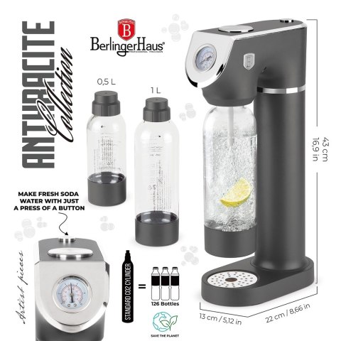 Saturator do wody BerlingerHaus BH-8557 Anthracite Collection