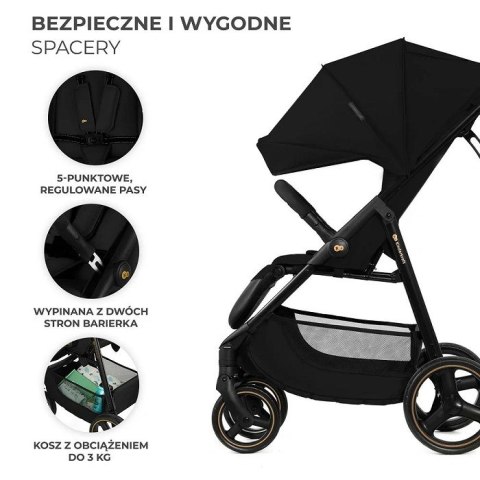 Kinderkraft wózek spacerowy TRIG 3 ONYX BLACK (WYPRZEDAŻ)