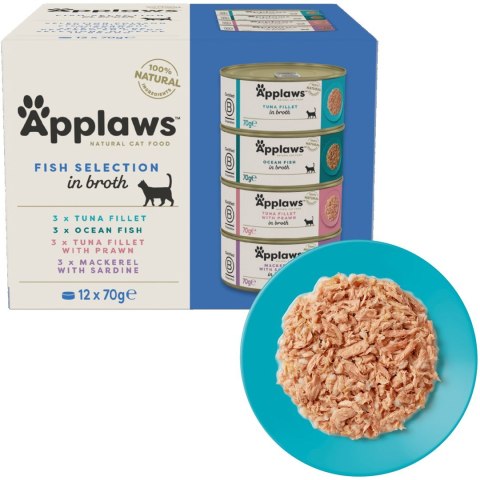 Applaws Cat Tin Multipack Fish Collection 12x70g