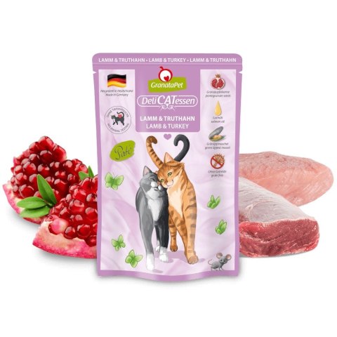 GranataPet DeliCatessen jagnięcina i indyk karma mokra dla kota 85g