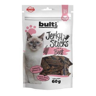 BULTI Jerky Sticks bogate w wołowinę przysmak dla kota 60g