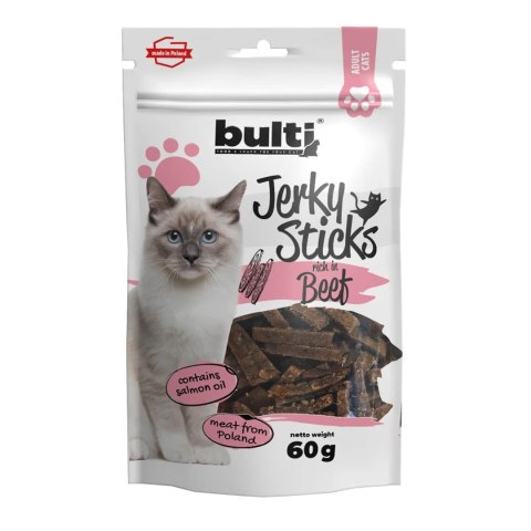 BULTI Jerky Sticks bogate w wołowinę przysmak dla kota 60g