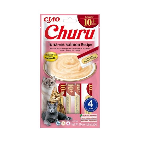INABA CAT CHURU SENIOR TUNA WITH SALMON przysmak dla kota 4x14g (56g)