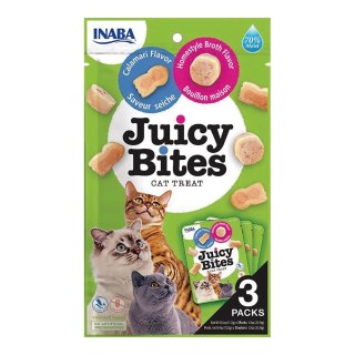 INABA Juicy Bites O smaku domowego bulionu i kalmara - przysmak dla kota - 3x11,3 g
